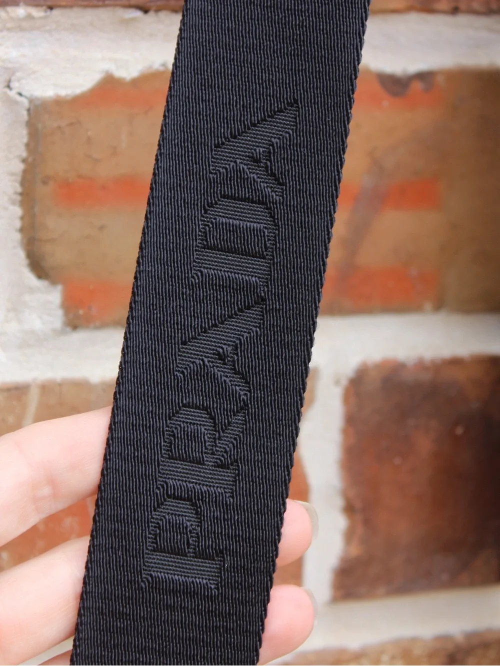 Prada Black Saffiano Leather Shoulder Bag with Gold Chain